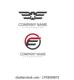 Falcon Wing Logo Template vector icon design