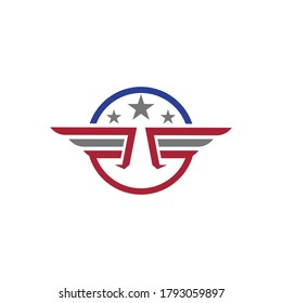 Falcon Wing Logo Template vector icon design