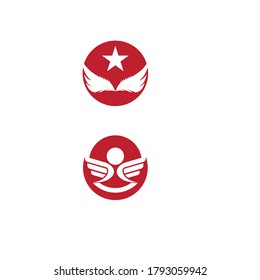 Falcon Wing Logo Template vector icon design