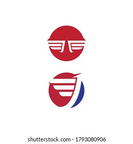  Falcon Wing Logo Template vector icon design
