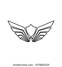 Falcon wing  Logo Template vector illustration design
