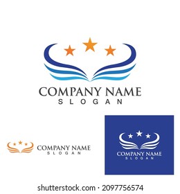 Falcon wing Logo Template vector illustration design