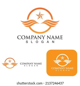 Falcon wing  Logo Template vector design