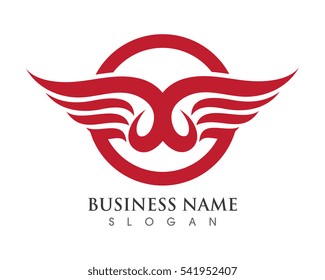 Falcon Wing Logo Template vector icon design