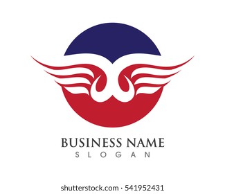 Falcon Wing Logo Template vector icon design