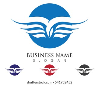 Falcon Wing Logo Template vector icon design