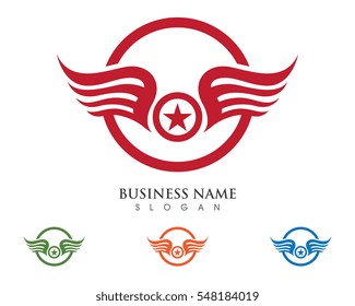 Falcon Wing Logo Template vector icon design