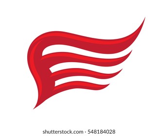 Falcon Wing Logo Template vector icon design