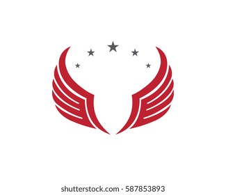 Falcon Wing Logo Template Vector Icon Stock Vector (Royalty Free ...