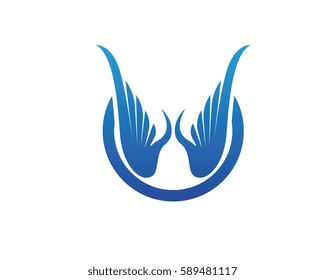 Falcon Wing Logo Template vector icon design