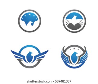 Falcon Wing Logo Template vector icon design