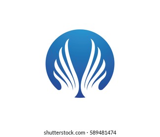 Falcon Wing Logo Template vector icon design