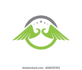Falcon Wing Logo Template vector icon design