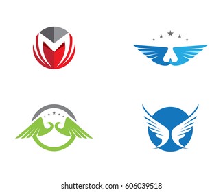 Falcon Wing Logo Template vector icon design