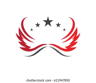 Falcon Wing Logo Template vector icon design