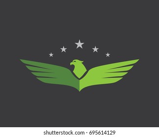 Falcon Wing Logo Template vector icon design