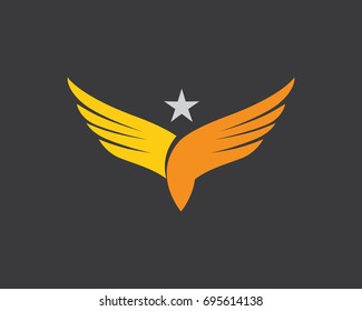 Falcon Wing Logo Template vector icon design