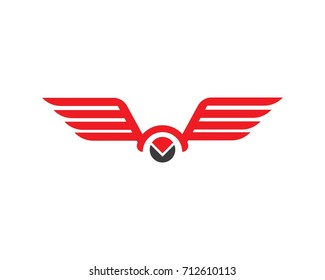 Falcon Wing Logo Template vector icon design