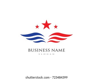 Falcon Wing Logo Template vector icon design