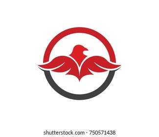 Falcon Wing Logo Template vector icon design
