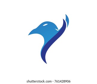Falcon Wing Logo Template vector 