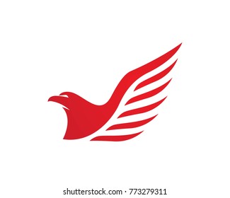 Falcon Wing Logo Template vector