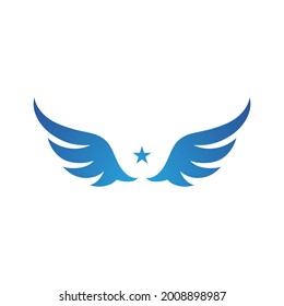Falcon Wing Logo  vector icon design template