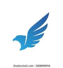 Falcon Wing Logo  vector icon design template