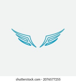 Plantilla de icono del logotipo del vector de ala del halcón