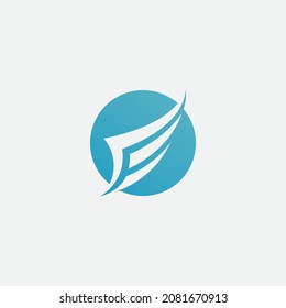 Falcon Wing  Vector Logo Icon Template
