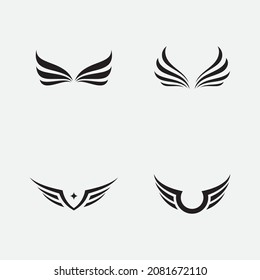 Falcon Wing  Vector Logo Icon Template