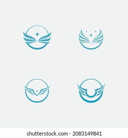 Falcon Wing  Vector Logo Icon Template