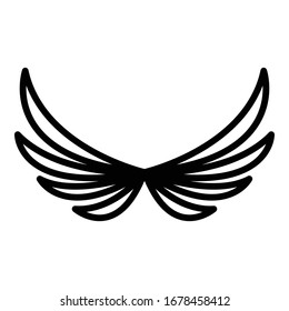 Falcon wings icon. Outline falcon wings vector icon for web design isolated on white background