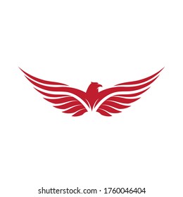 Falcon Wings Icon Template Vector Illustration Stock Vector (Royalty ...