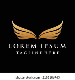 Falcon wings logo template logo design app Premium vector