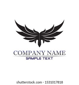 Falcon Wings Logo Template vector icon logo design