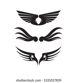Falcon Wings Logo Template Vector Icon Stock Vector (Royalty Free ...