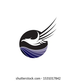 Falcon Wings Logo Template vector icon logo design