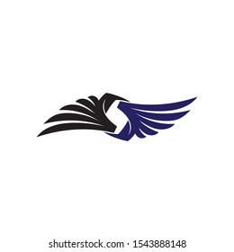 Falcon Wings Logo Template vector icon logo design