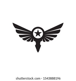 Falcon Wings Logo Template vector icon logo design