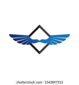 Falcon Wings Logo Template vector icon logo design