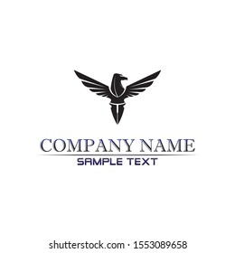 Falcon Wings Logo Template vector icon logo design