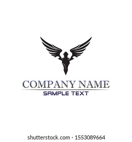 Falcon Wings Logo Template vector icon logo design