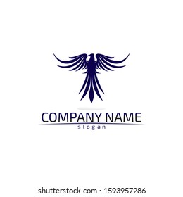 Falcon Wings Logo Template vector icon logo design