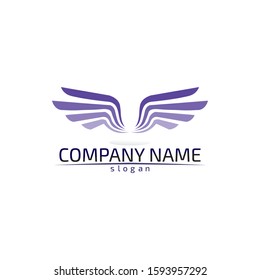 Falcon Wings Logo Template vector icon logo design