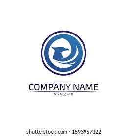 Falcon Wings Logo Template vector icon logo design