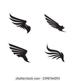 Falcon Wings Logo Template vector icon logo design