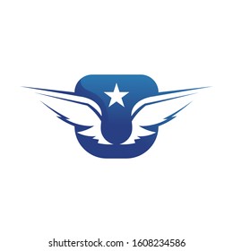 Falcon Wings Logo Template vector icon logo design