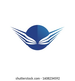 Falcon Wings Logo Template vector icon logo design