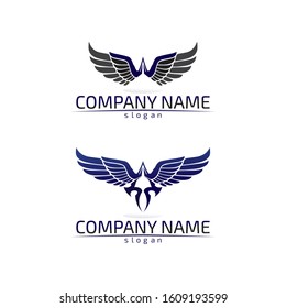 Falcon Wings Logo Template vector icon logo design